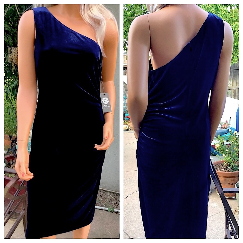 ๐HOST PICK๐ Med Vince Camuto Rouched Velvet Cocktail Event Dress - Picture 5 of 16